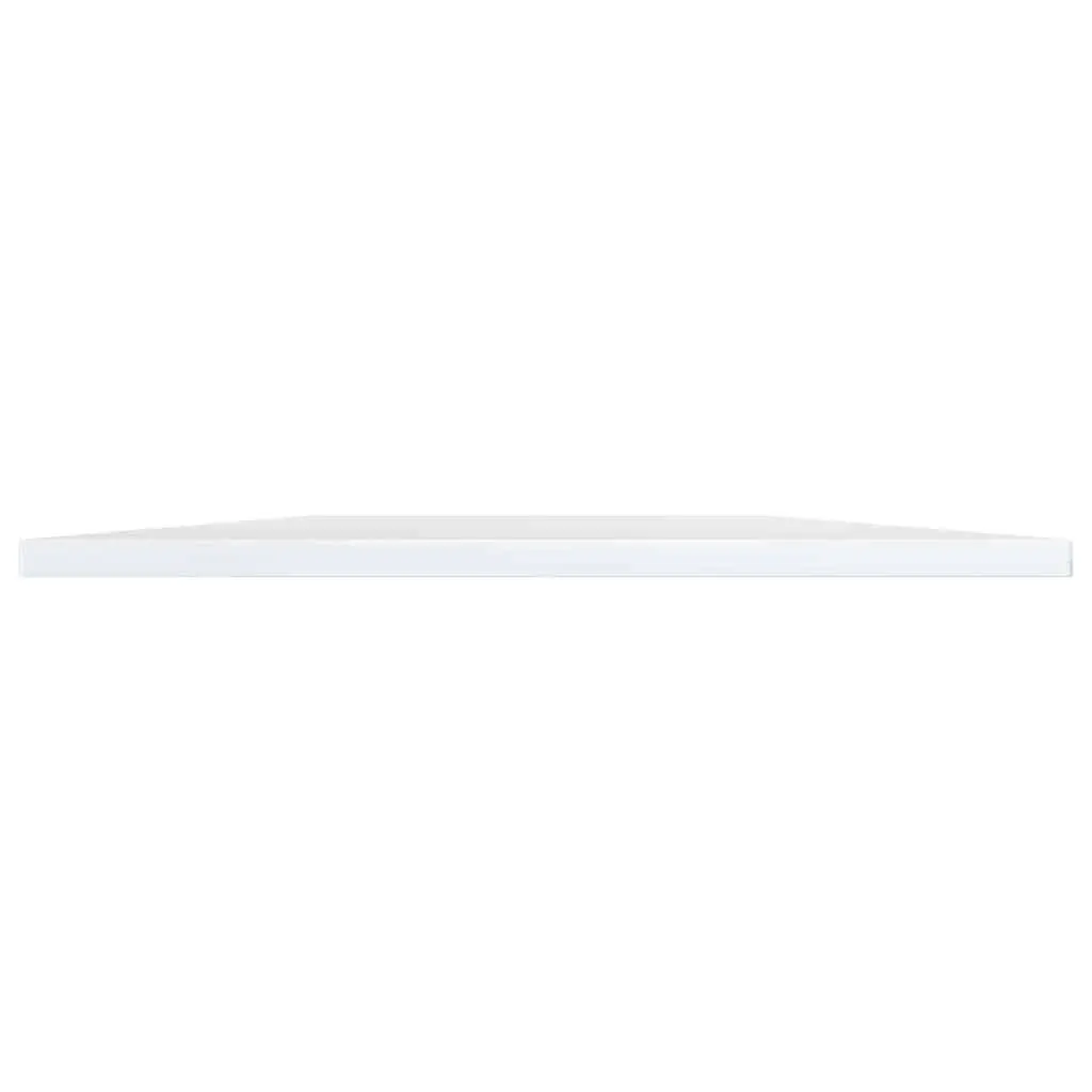 Wall Mounted Floating Shelves Engineered Wood Set of 4 White High Gloss 60x50x1.5cm Storage Display for Home Office Living Room
