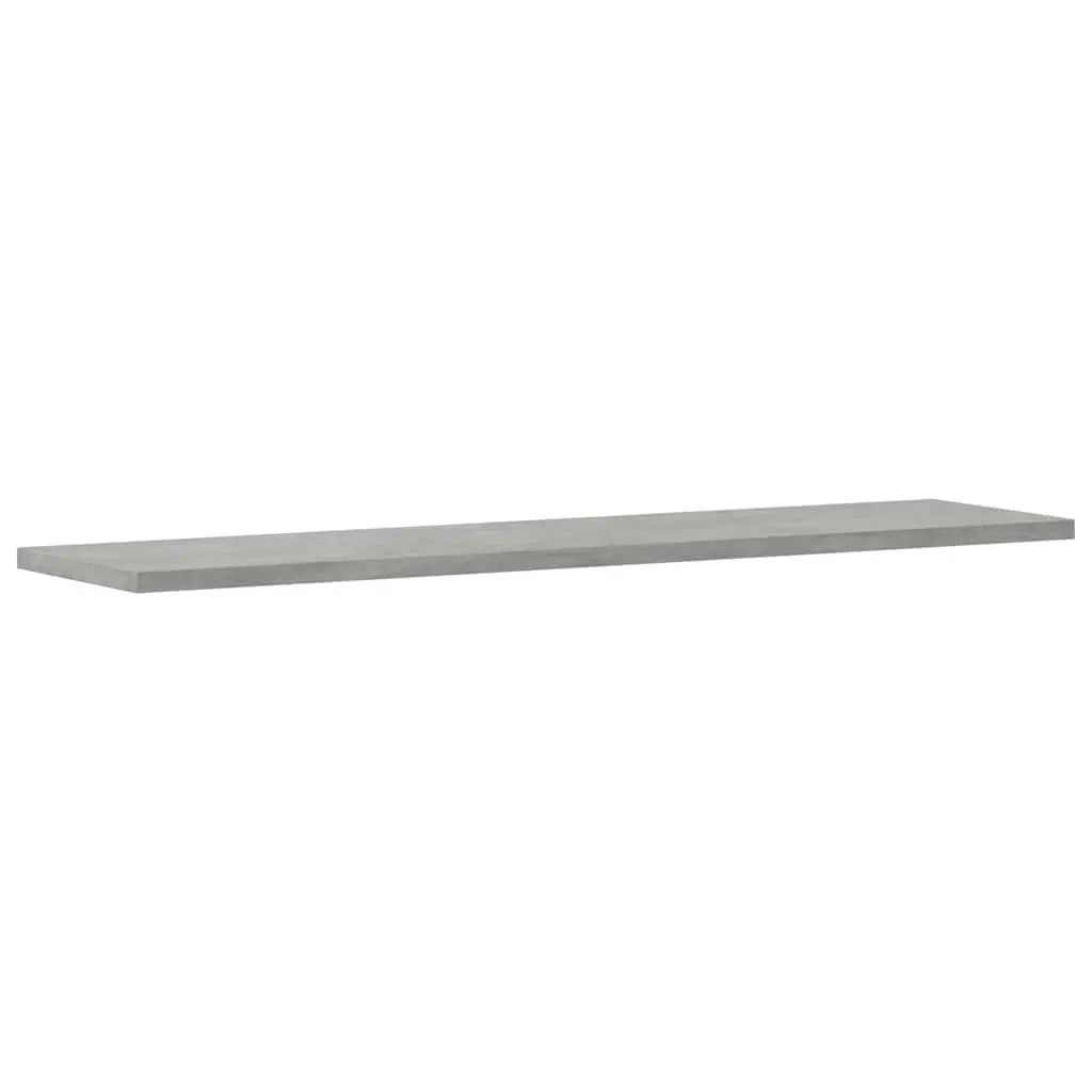 Bookshelf Boards Grey 4 Piece Set Wall Mounted Storage Shelves Engineered Wood