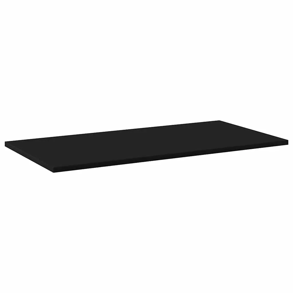 Floating Shelf Boards Engineered Wood 80 x 40 x 1.5 cm Black 4 Pack
