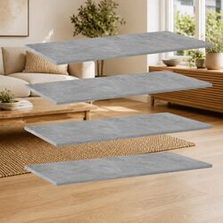 Practical Floating Shelves in Grey - Set of 4 Boards