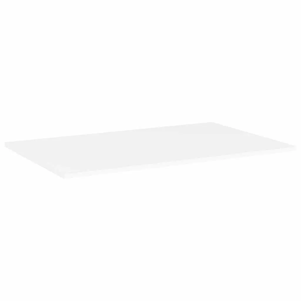 White Engineered Wood Floating Shelf Boards 80x50x1.5cm Set of 4 Wall Mounted Storage Display Shelves
