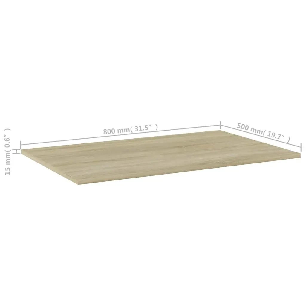 Floating Shelf Boards Engineered Wood Brown 80x50cm Wall Mounted Storage Organizer 4 Piece