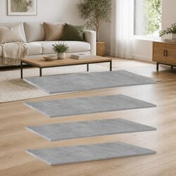 Functional Grey Floating Shelf Boards for Home Use - 4 Pack