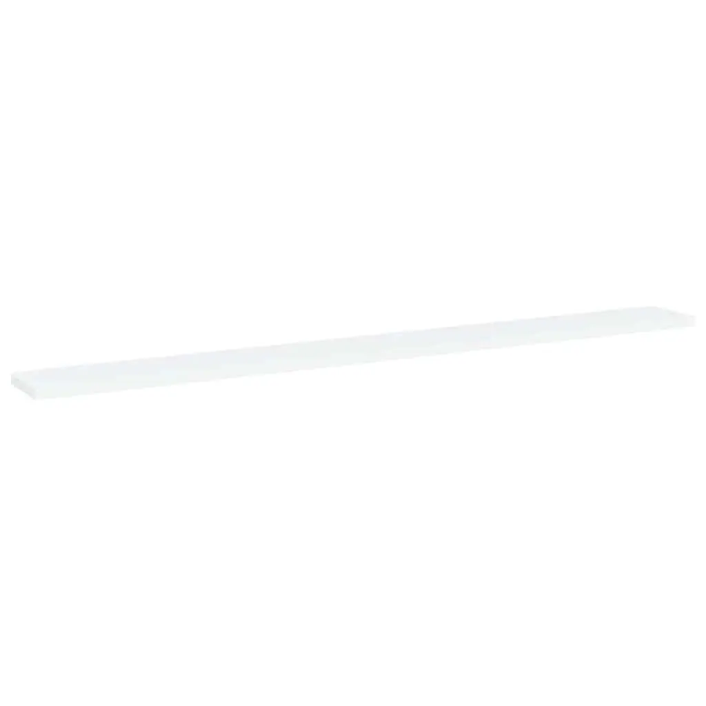 Bookshelf Boards 4 pcs White Floating Shelves Storage Solution Engineered Wood