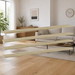 Bookshelf Boards 4 Pieces Wall Shelves Storage Solution Brown Floating Shelving