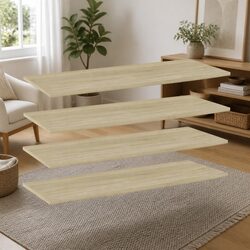 Versatile 4 Pack Floating Shelf Boards for Home Use