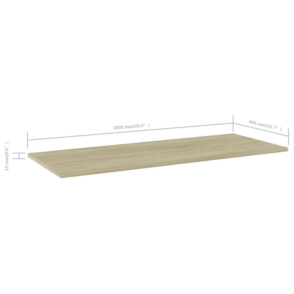 Wall Mounted Floating Storage Shelves Engineered Wood Brown 100 x 40 cm 4 Pieces