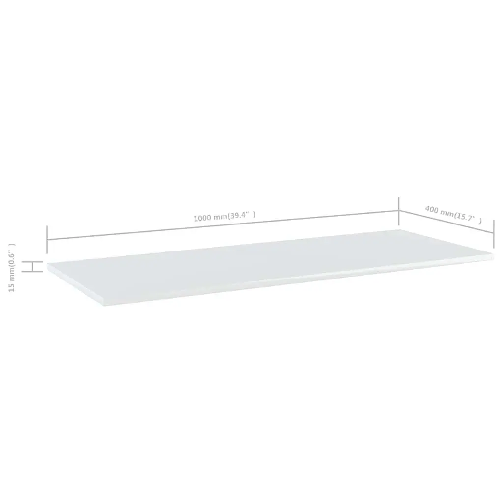 Floating Shelf Boards 4 Pack White Storage Wall Mount Display Bookshelf Panels