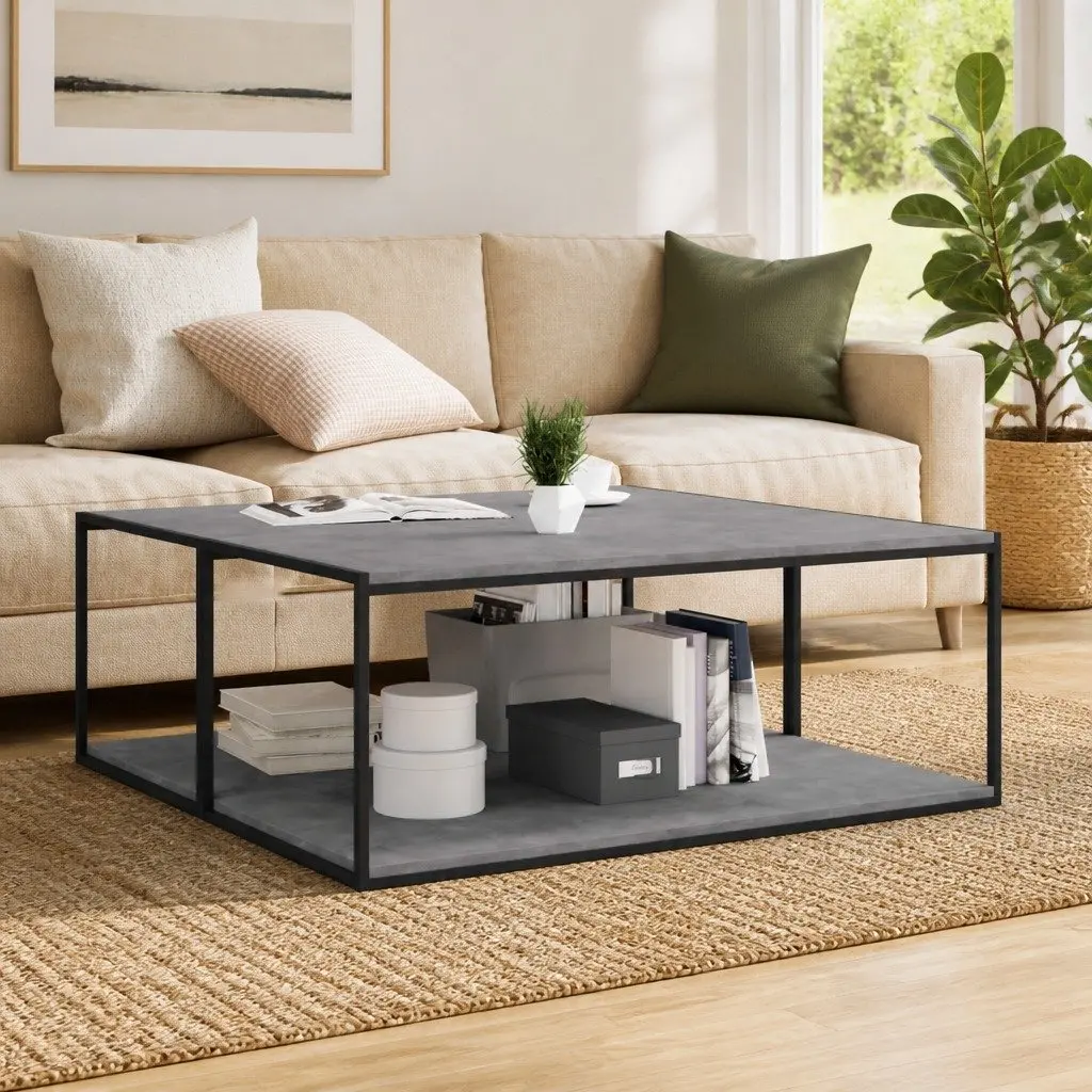 Grey Floating Shelf Boards 4 Pieces Engineered Wood 100x50x1.5cm Wall Storage Display Panels
