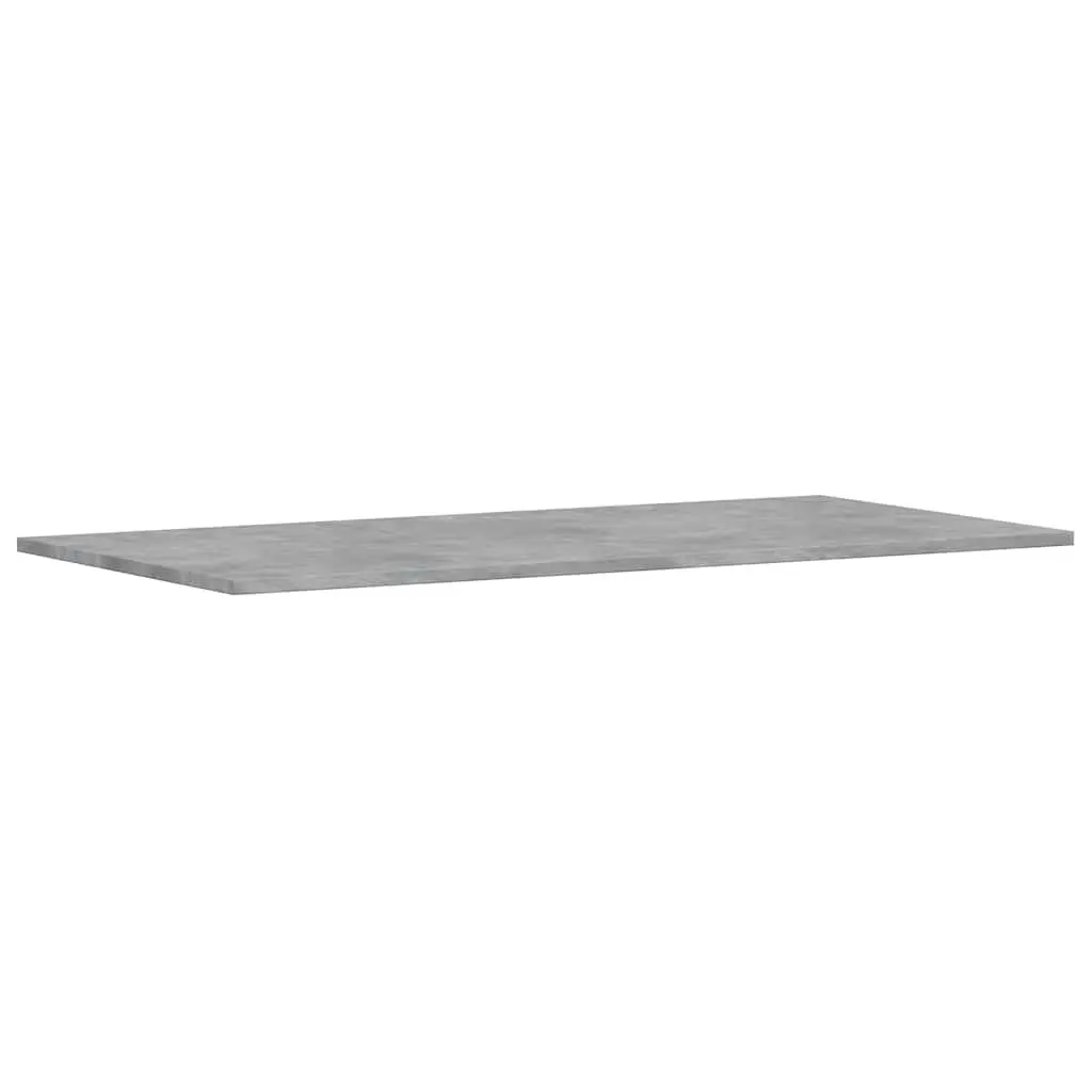 Grey Floating Shelf Boards 4 Pieces Engineered Wood 100x50x1.5cm Wall Storage Display Panels