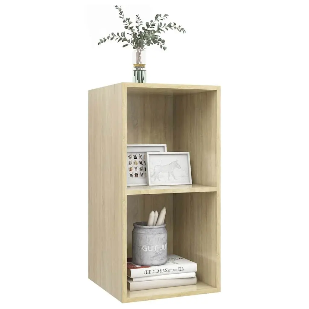 Brown Engineered Wood Wall-Mounted Cabinet 37x37x72cm Storage Unit