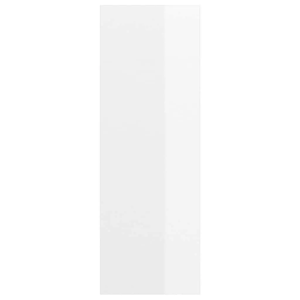 Wall-mounted TV Cabinet High Gloss White Storage Unit 3 Compartments Display