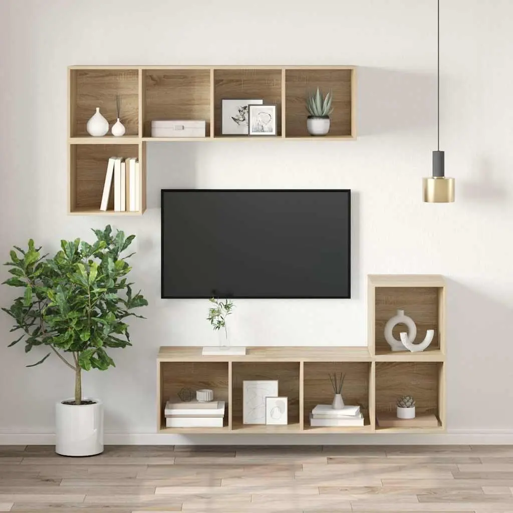 Wall-mounted TV Cabinet Vertical Horizontal Mount Storage Organiser 4