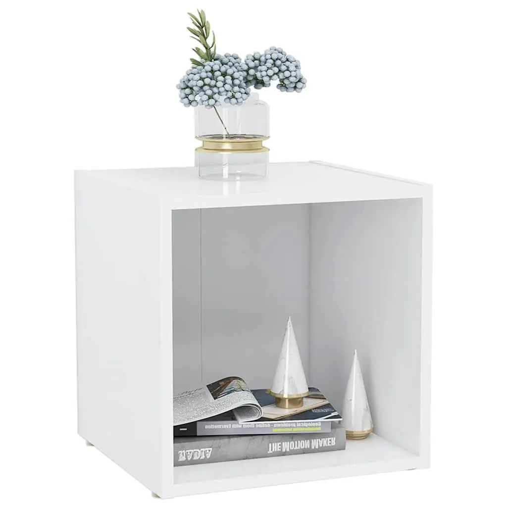 TV Cabinet Engineered Wood 37x35x37 cm White 2 pcs
