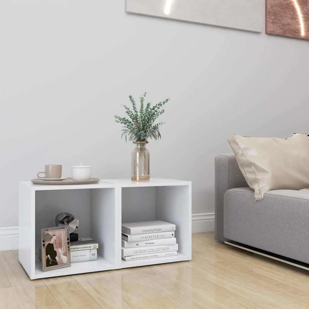 TV Cabinet Engineered Wood 37x35x37 cm White 2 pcs