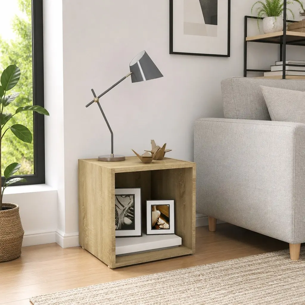 TV Cabinet Sonoma Oak Engineered Wood Ground Stand Living Room Storage Unit