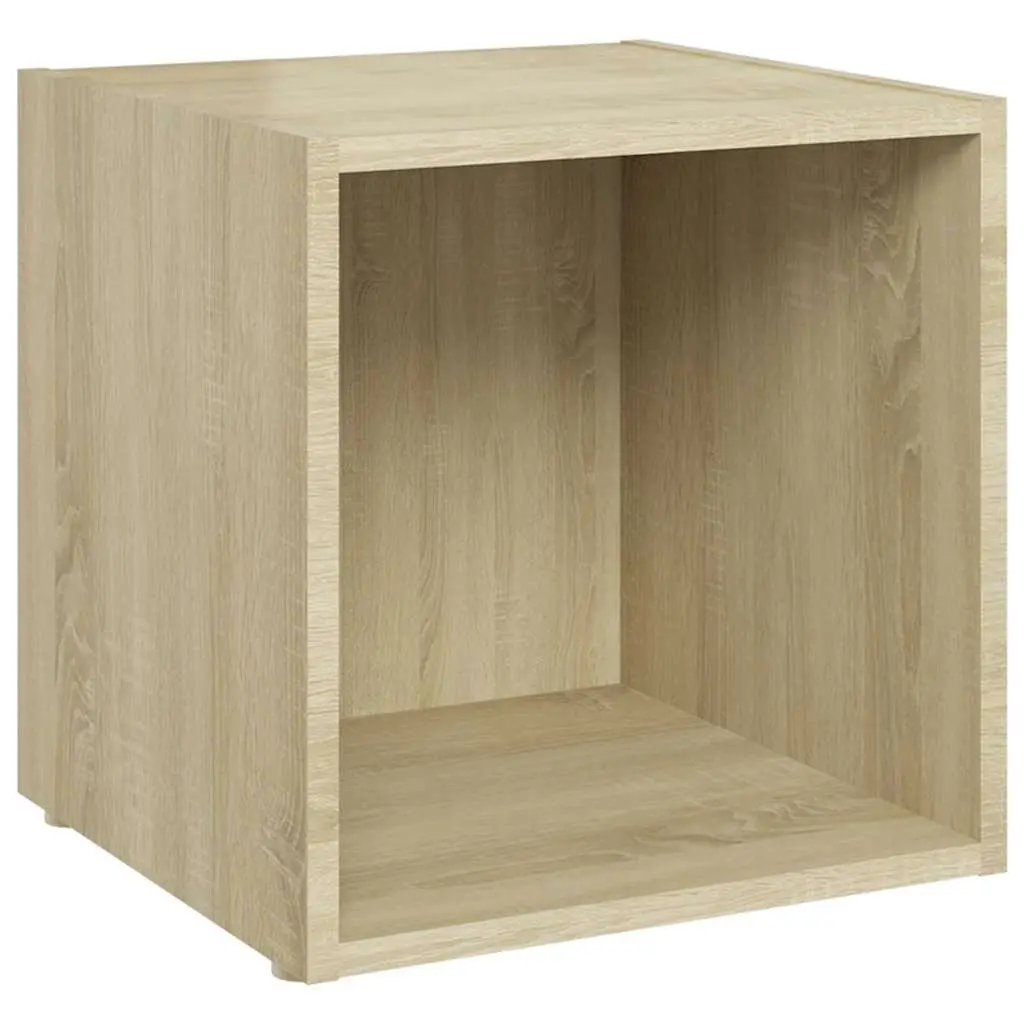TV Cabinet Sonoma Oak Engineered Wood Ground Stand Living Room Storage Unit