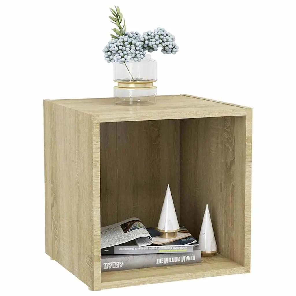 TV Cabinets 2 pcs Sonoma Oak 37x35x37 cm Ground Stand Storage Unit