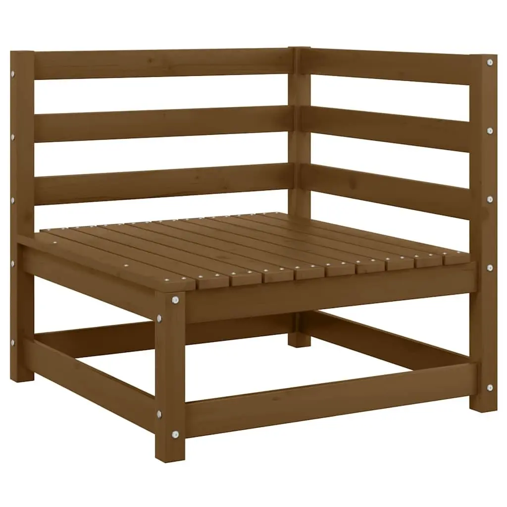 Modular Sectional Outdoor Sofa Solid Pinewood Brown Garden Furniture