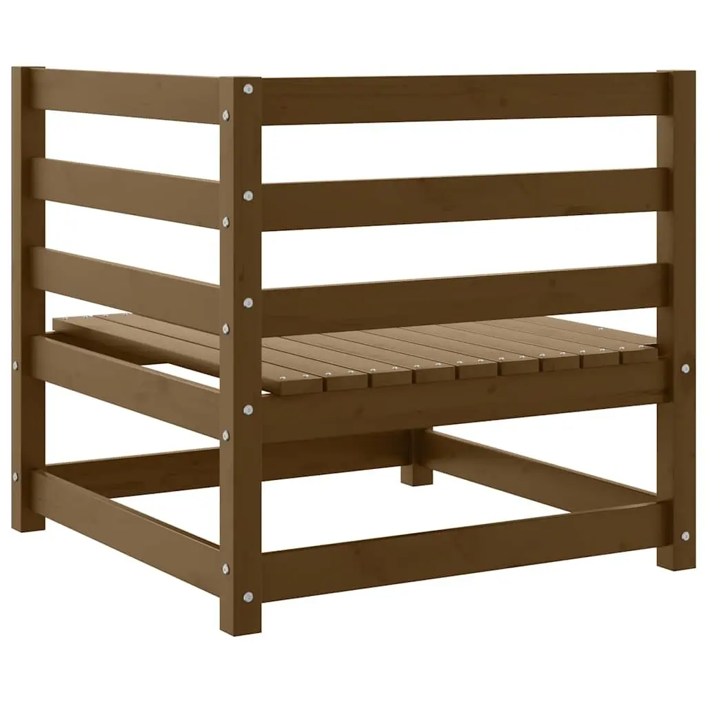 Modular Sectional Outdoor Sofa Solid Pinewood Brown Garden Furniture
