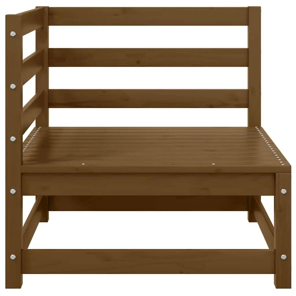 Modular Sectional Outdoor Sofa Solid Pinewood Brown Garden Furniture