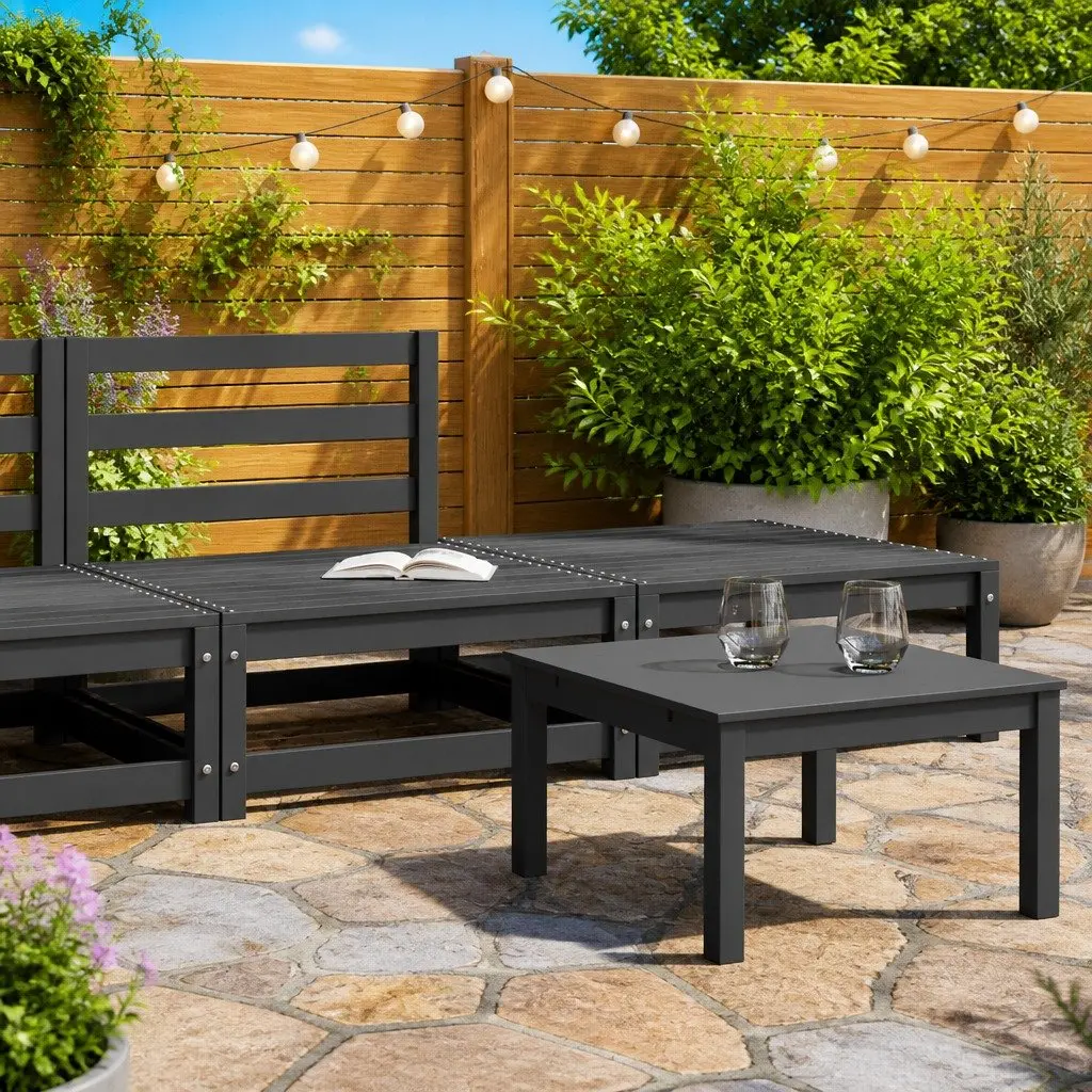 2-Piece Grey Lounge Set for Outdoor Use