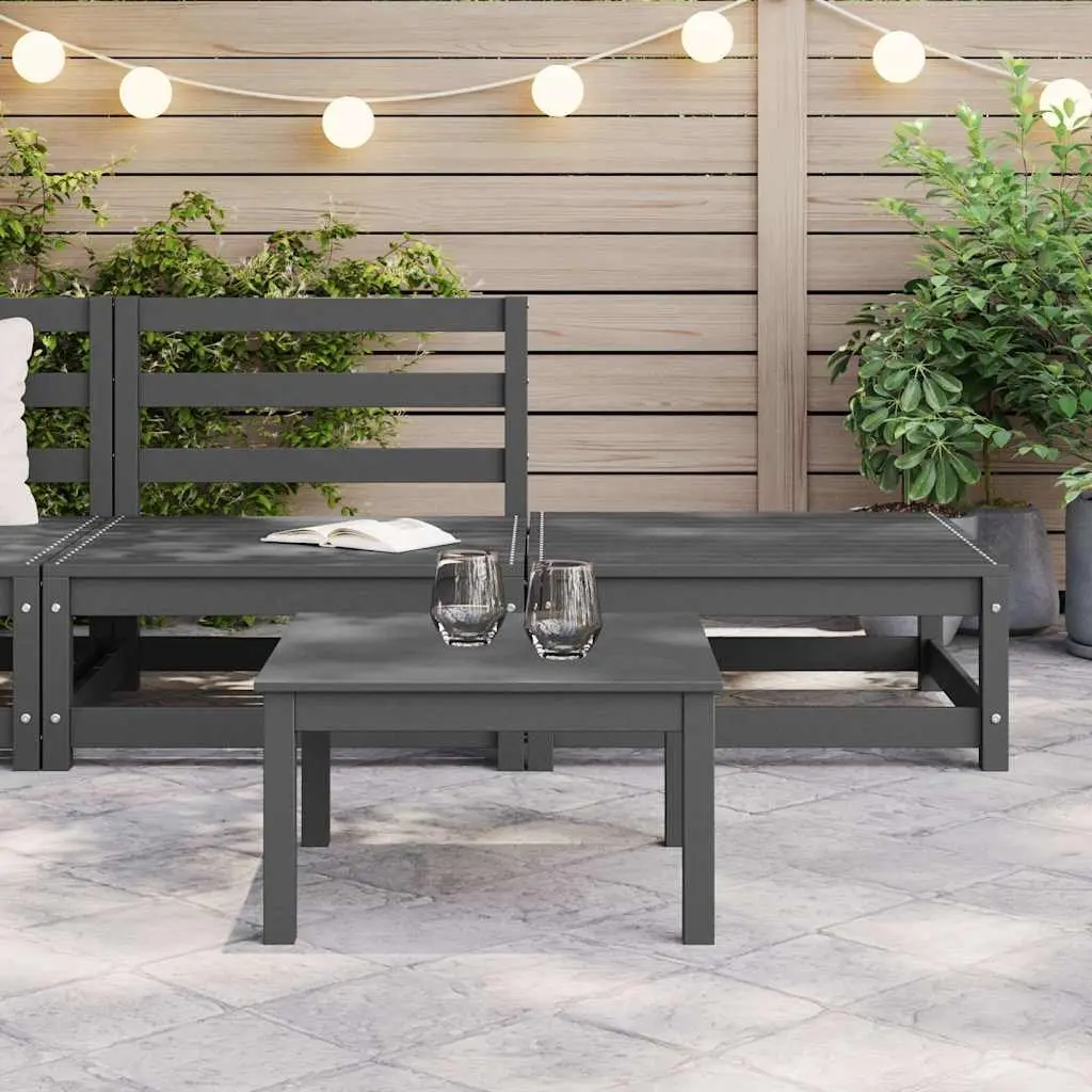 2-Piece Grey Lounge Set for Outdoor Use