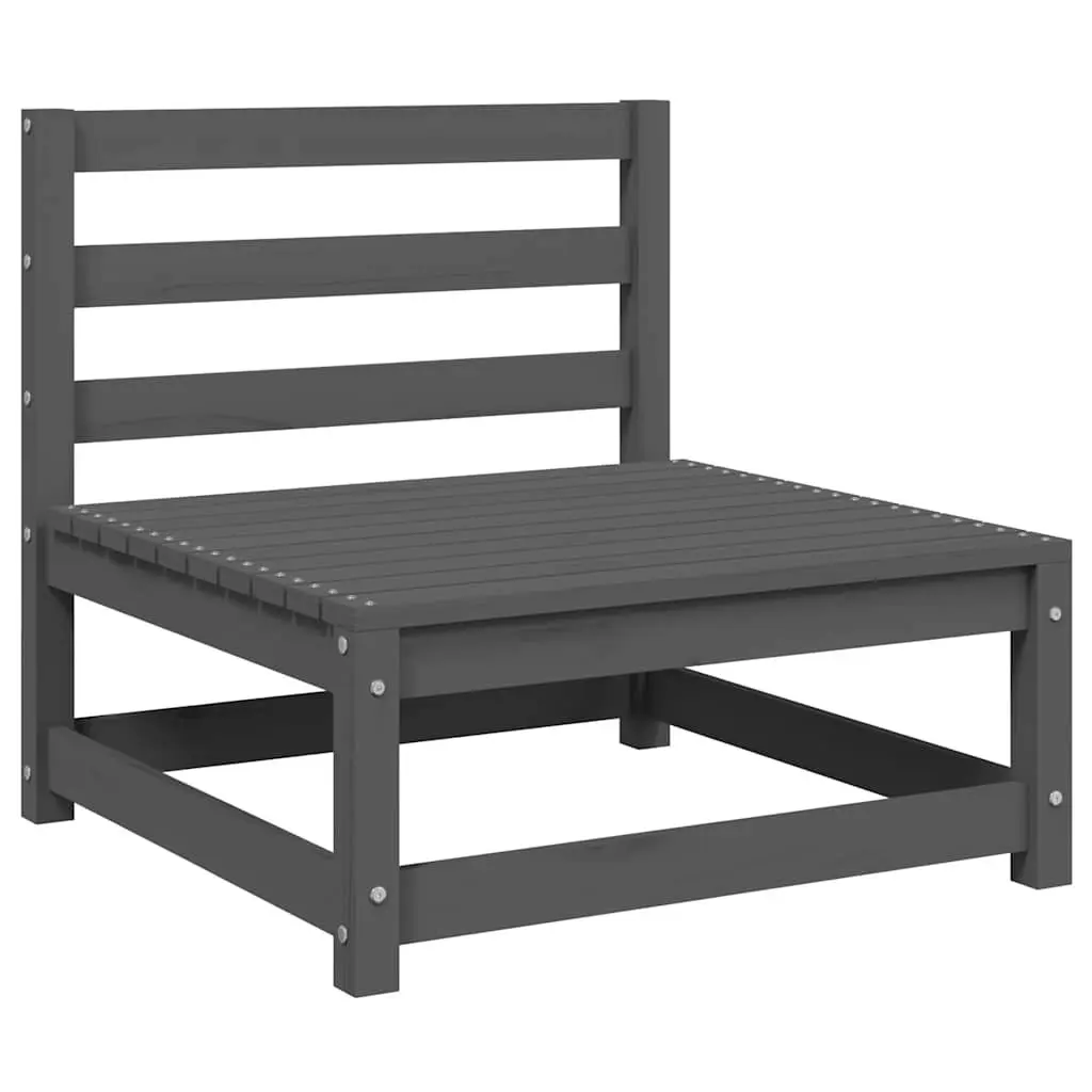 2-Piece Grey Lounge Set for Outdoor Use