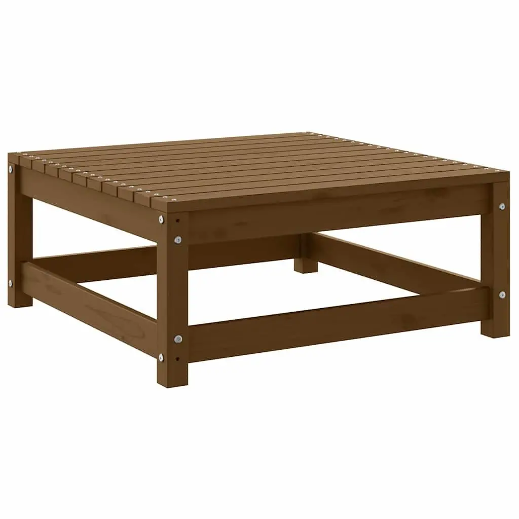 Outdoor Sectional Sofa 3 Piece Garden Lounge Set Brown Pinewood Modular Patio