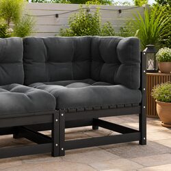 Garden Corner Sofa Modular Outdoor Sectional with Cushions Pinewood Lounge Set
