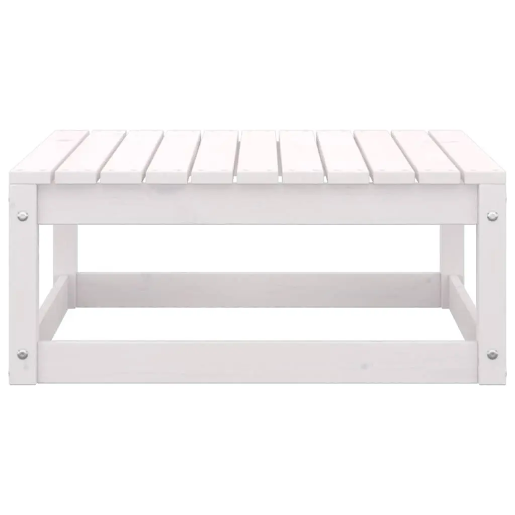 Modular Outdoor Garden Sofa Set 2 Piece White Pinewood with Cushions
