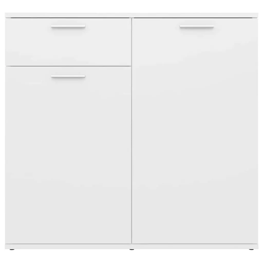 White Sideboard Cabinet for Home Organization 80x36x75cm