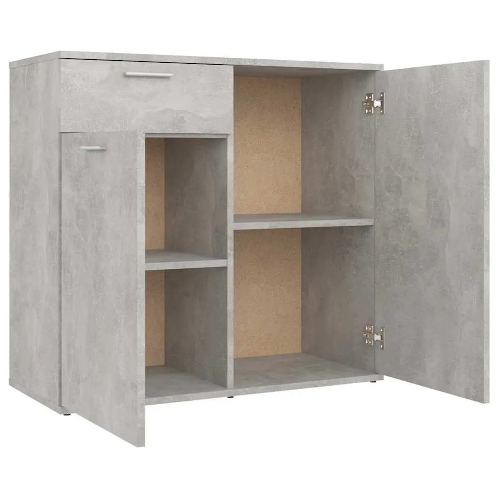 Sideboard Storage Cabinet Engineered Wood 80x36x75cm Grey