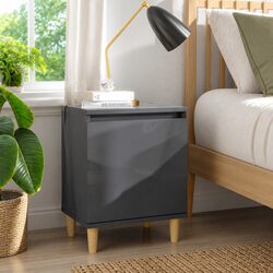 Versatile Grey Nightstand for Practical Bedroom Use