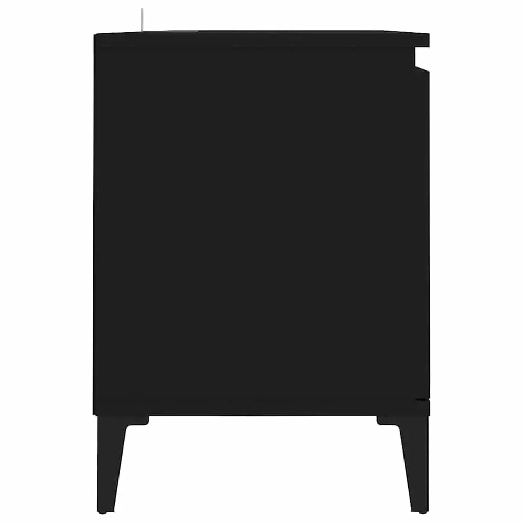 TV Cabinet Engineered Wood Black Industrial Style 103.5cm x 35cm x 50cm