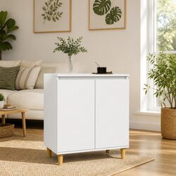 Versatile White Sideboard for Home Storage Solutions 60x35x70cm