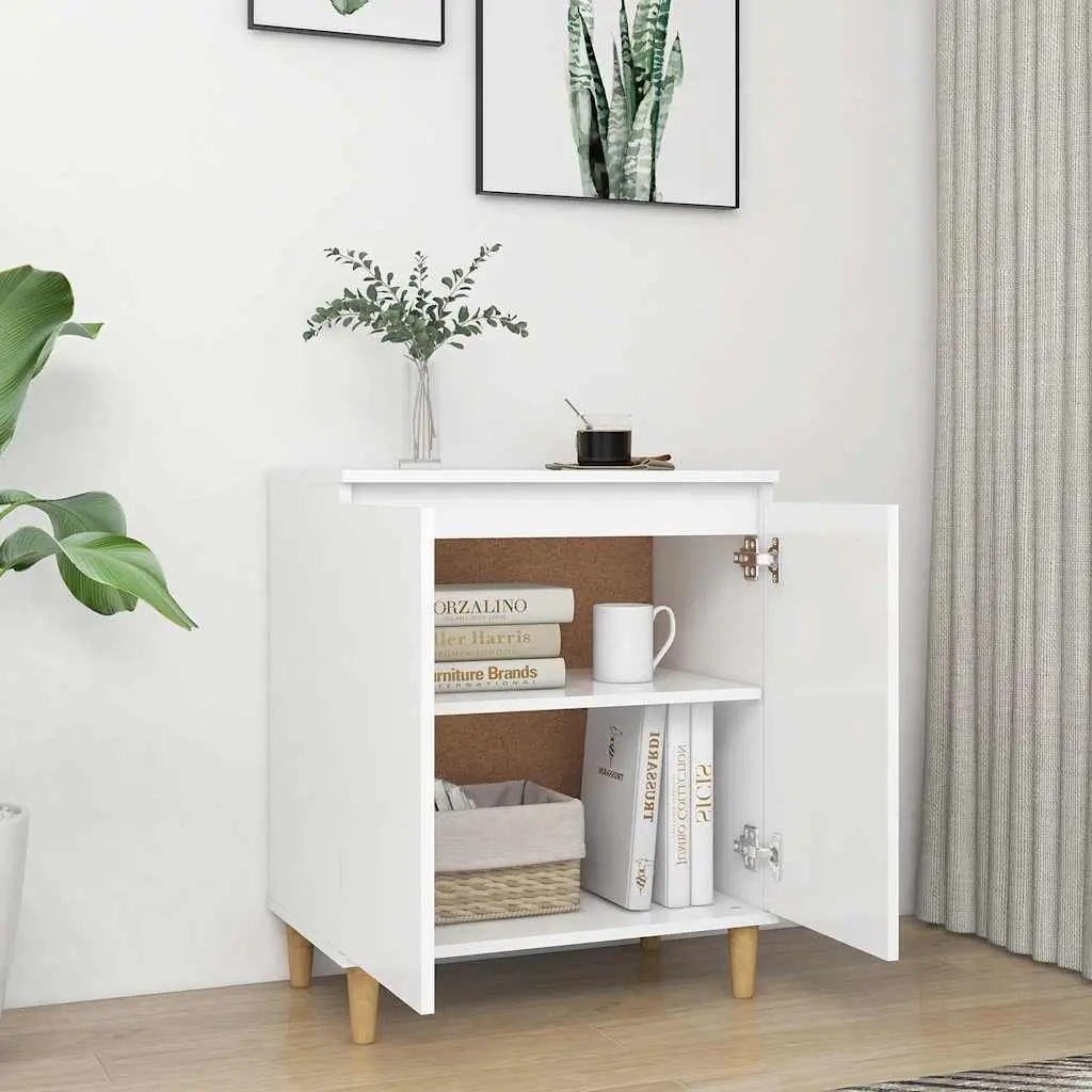 White Sideboard for Home Storage Solutions 60x35x70cm