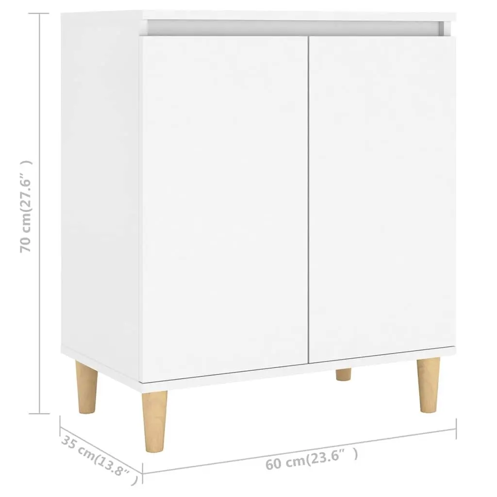 White Sideboard for Home Storage Solutions 60x35x70cm