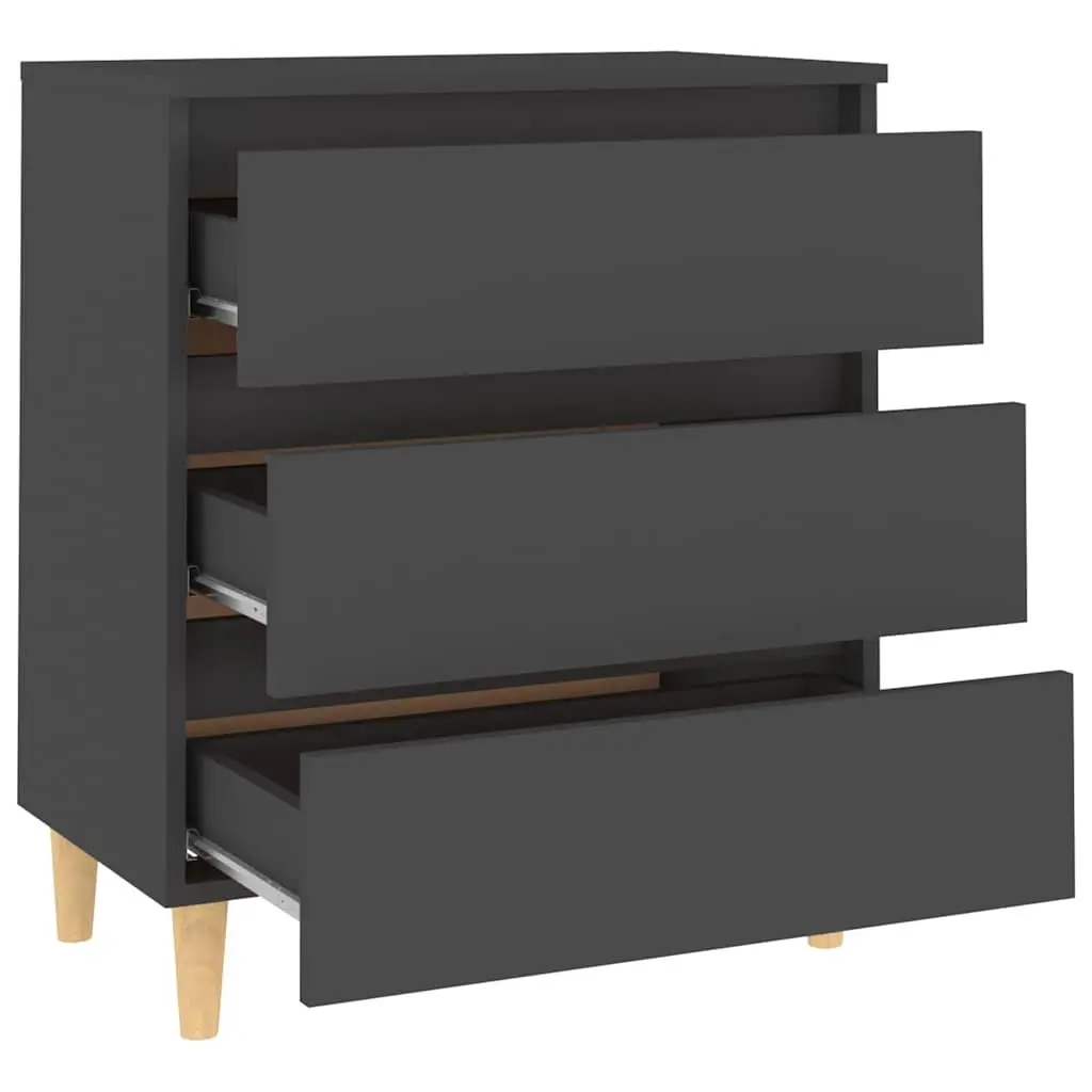 Sideboard Grey Scandinavian Style Storage Cabinet Drawers Display Furniture
