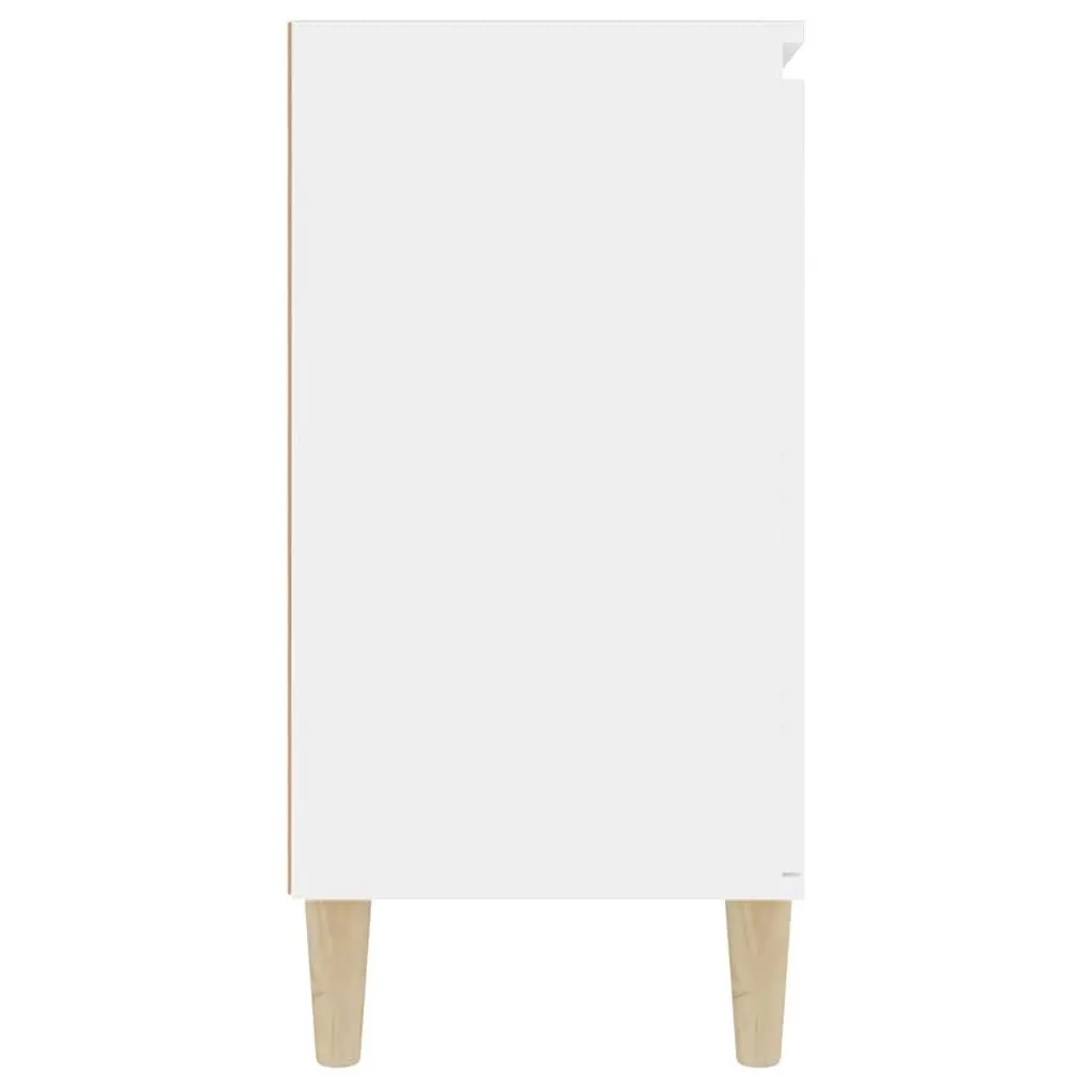 Sideboard Cabinet Engineered Wood 101cm x 35cm x 70cm White 2 Drawers 2 Doors