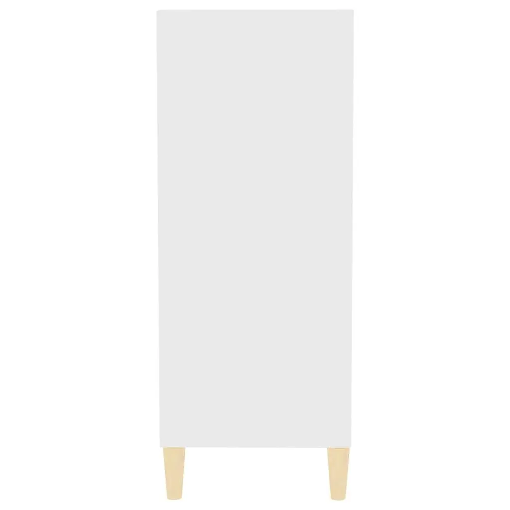 Storage Cabinet Engineered Wood White 4 Shelves Living Room Sideboard Furniture