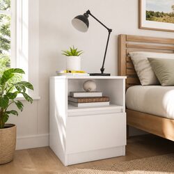 Practical White Nightstand for Daily Essentials