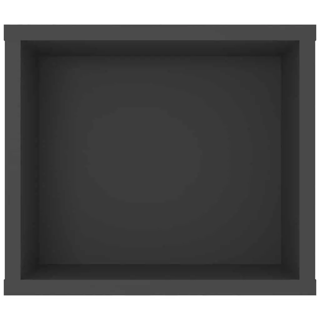 Hanging TV Cabinet Engineered Wood 100 x 30 x 26.5 cm Grey Wall-Mounted Storage Unit Open Compartments