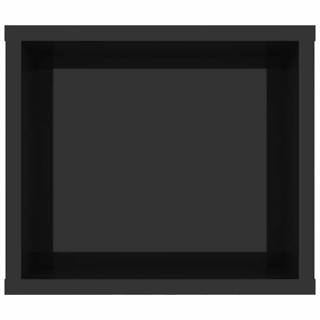 Hanging TV Cabinet Engineered Wood 100 x 30 x 26.5 cm High Gloss Black
