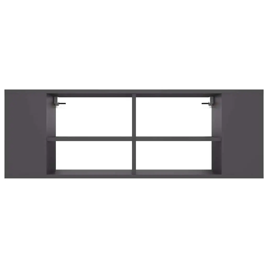 Grey TV Cabinet for Wall-Mounted Use