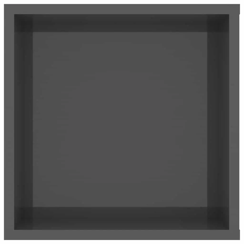 Wall-Mounted TV Cabinet Engineered Wood Grey High Gloss 102 x 35 x 35 cm