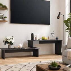 Functional TV Cabinet with Adjustable Shelving