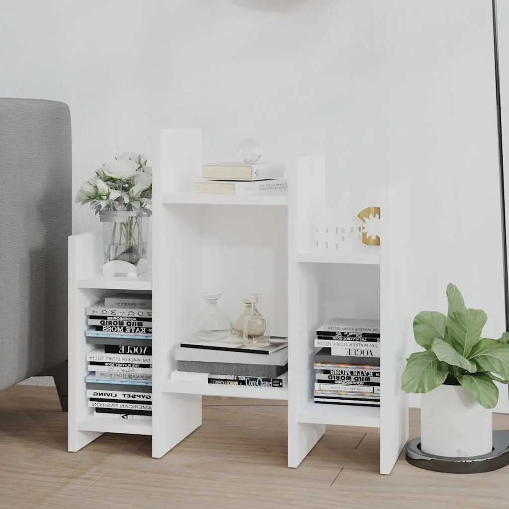 White 6-Shelf Side Cabinet for Home Use