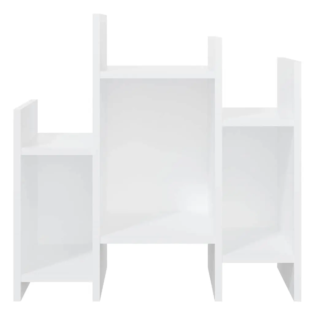 White 6-Shelf Side Cabinet for Home Use