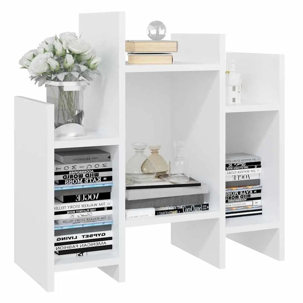 White 6-Shelf Side Cabinet for Home Use